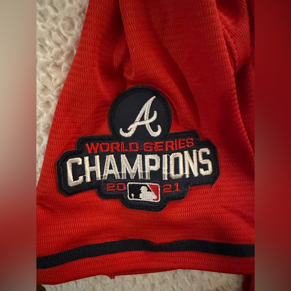 NWT GENUINE MERCHANDISE MLB NIKE ATLANTA BRAVES DANSBY SWANSON BASEBALL JERSEY - Picture 7 of 7